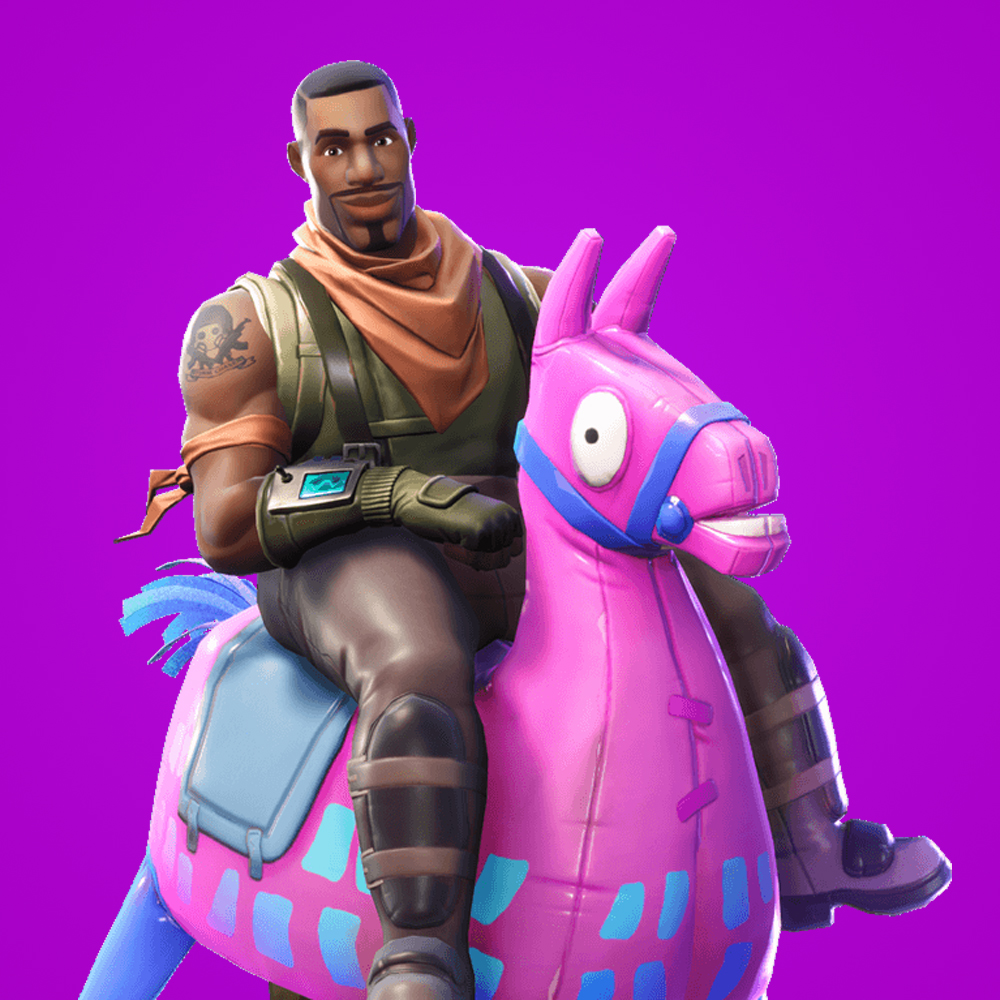 male character in a llama costume from hip down